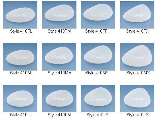 Breast Implant Sizes Chart